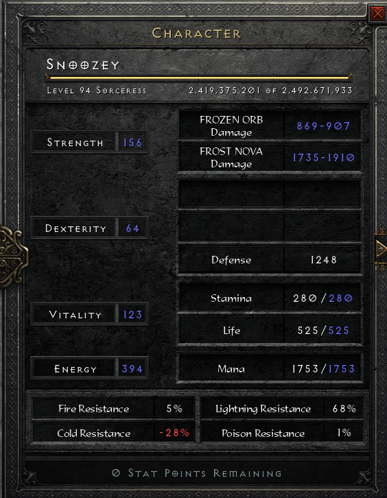 frost sorceress build diablo 2